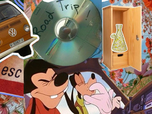 Collage - to bring the bong on family vacation or not